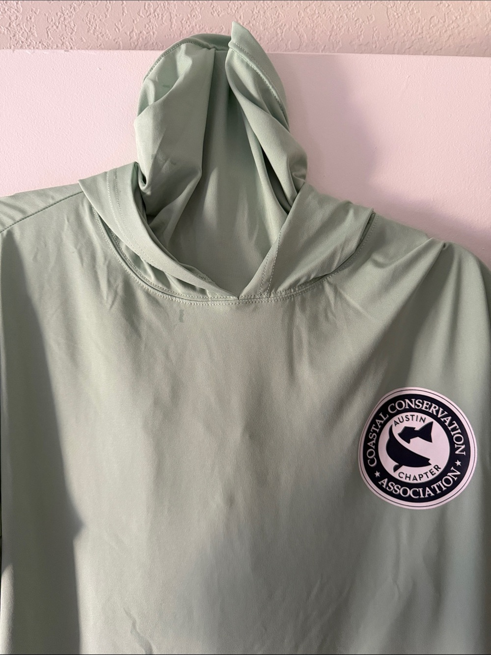 Coastal Conservation Association Texas Green Hooded Fishing Sun Shirt - Picture 2 of 3